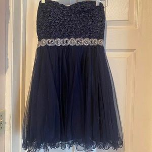 City studios formal navy dress